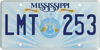 MS license plate LMT253