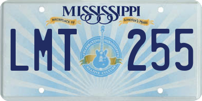 MS license plate LMT255