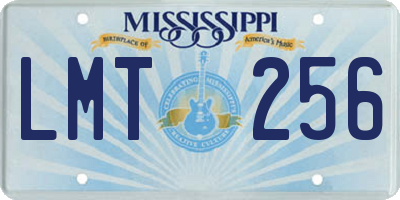 MS license plate LMT256