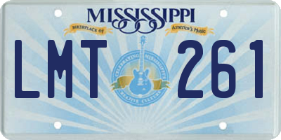 MS license plate LMT261