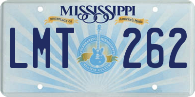 MS license plate LMT262