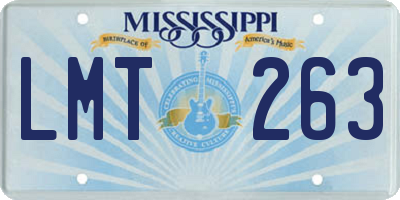 MS license plate LMT263