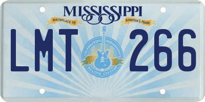MS license plate LMT266