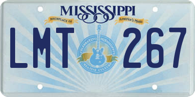 MS license plate LMT267