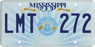 MS license plate LMT272