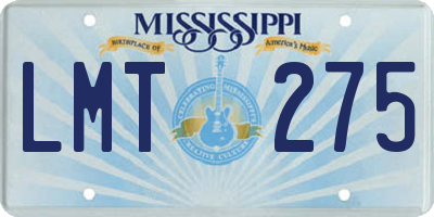 MS license plate LMT275