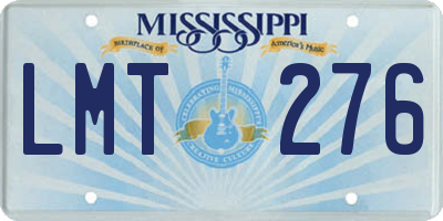MS license plate LMT276