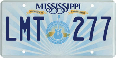 MS license plate LMT277