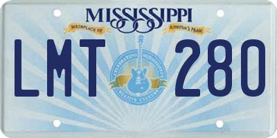 MS license plate LMT280