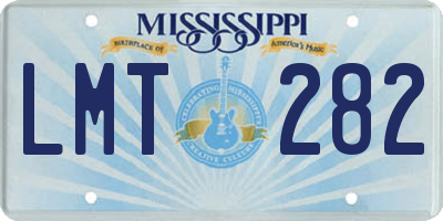 MS license plate LMT282