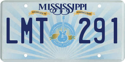 MS license plate LMT291