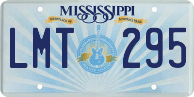 MS license plate LMT295