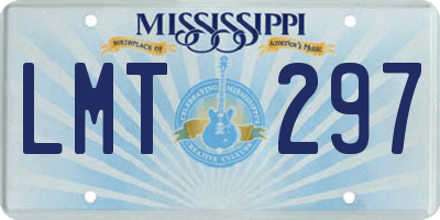 MS license plate LMT297