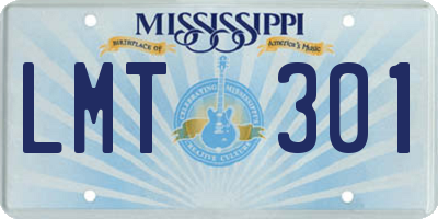 MS license plate LMT301