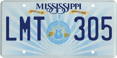 MS license plate LMT305