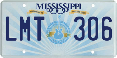 MS license plate LMT306