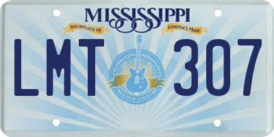 MS license plate LMT307