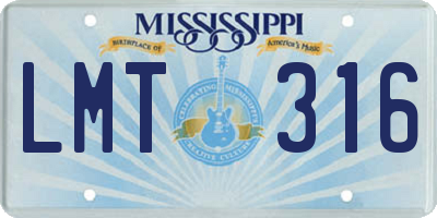 MS license plate LMT316