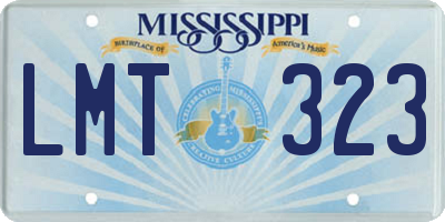 MS license plate LMT323