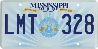 MS license plate LMT328