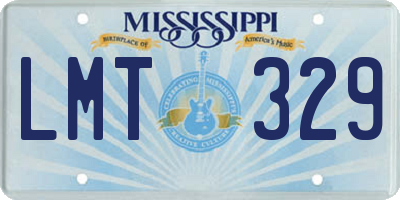 MS license plate LMT329