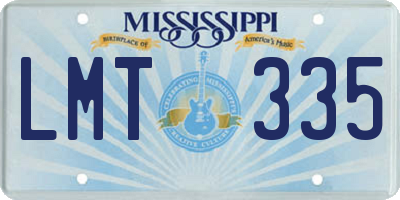 MS license plate LMT335