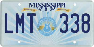 MS license plate LMT338