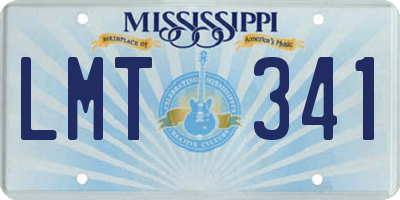 MS license plate LMT341