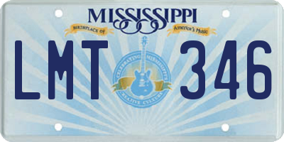 MS license plate LMT346