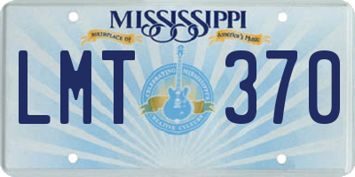 MS license plate LMT370