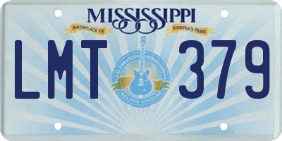 MS license plate LMT379