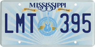 MS license plate LMT395