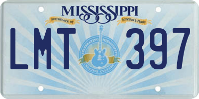MS license plate LMT397