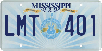 MS license plate LMT401