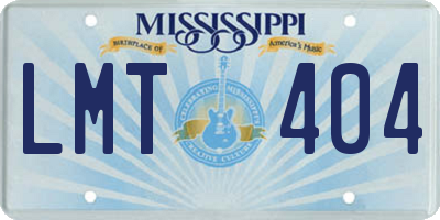MS license plate LMT404