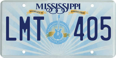 MS license plate LMT405