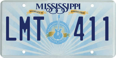 MS license plate LMT411