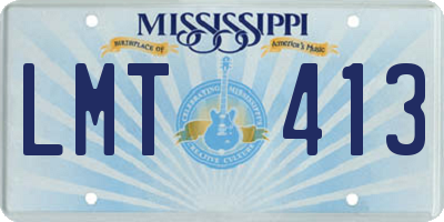 MS license plate LMT413