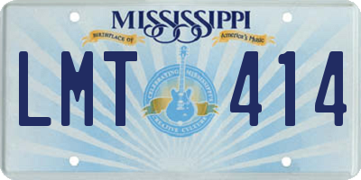MS license plate LMT414
