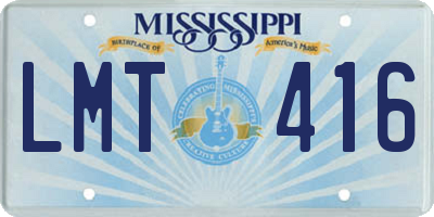 MS license plate LMT416
