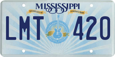 MS license plate LMT420