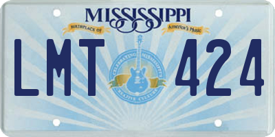 MS license plate LMT424
