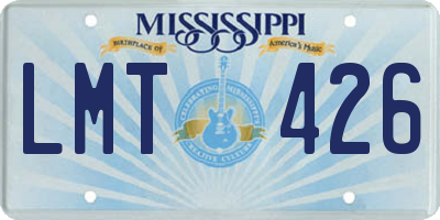 MS license plate LMT426