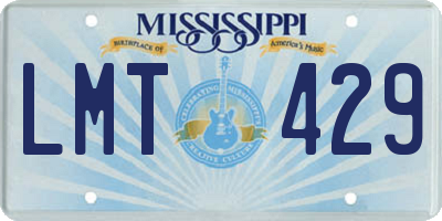 MS license plate LMT429