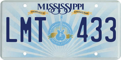 MS license plate LMT433