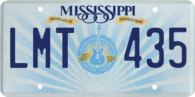 MS license plate LMT435
