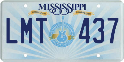 MS license plate LMT437