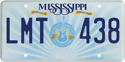 MS license plate LMT438