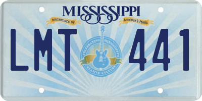 MS license plate LMT441