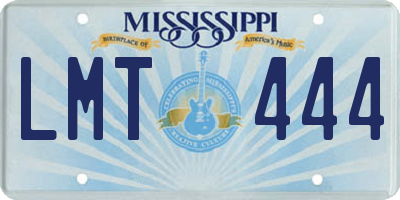MS license plate LMT444